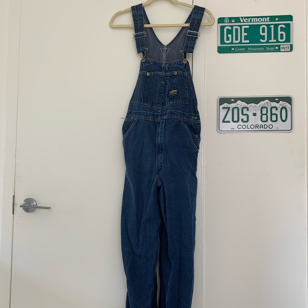 Vintage denim overalls
